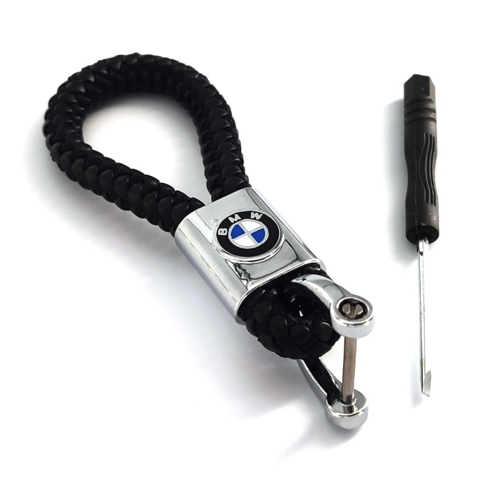 BRELOK BRELOCZEK DO KLUCZY SKÓRA LOGO BMW NA PREZENT