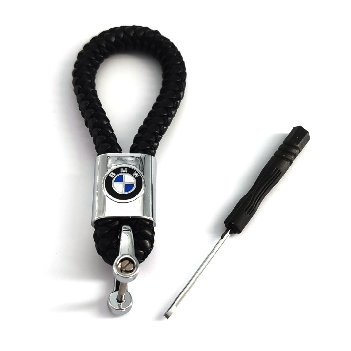 BRELOK BRELOCZEK DO KLUCZY SKÓRA LOGO BMW NA PREZENT