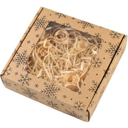 Pudełko ozdobne prezentowe z wełną drzewną na prezent