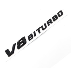 EMBLEMAT ZNACZEK LOGO NAPIS 3D MERCEDES CZARNY V8 BITURBO CZARNY POŁYSK EMBLEMAT ZNACZEK LOGO NAPIS 3D MERCEDES CZARNY V8 BITURB